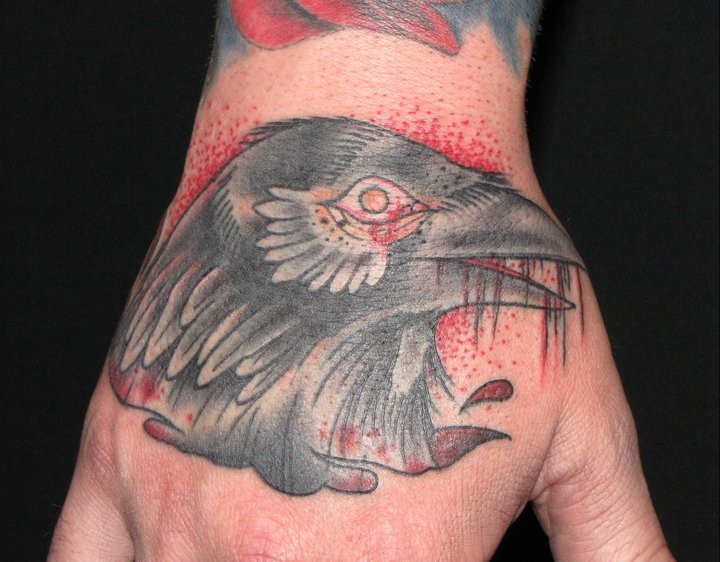 Looking for unique Tattoos Crow Hand Tattoo 