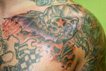 Tattoos - Traditional Old School tattoos - Bad Skull Tattoo