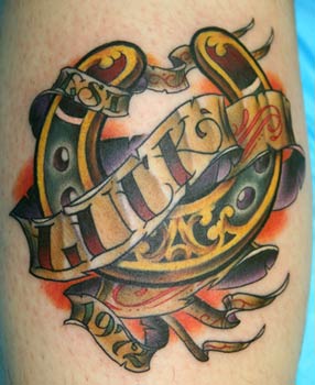 Tattoos - Traditional Old School tattoos - Lucky Horseshoe Tattoo