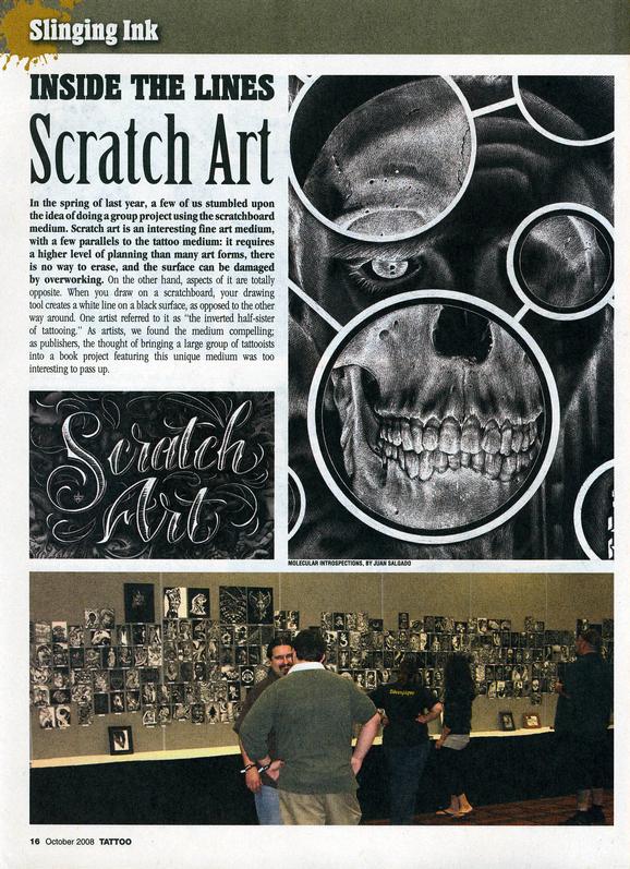 Scratch Art, Tattoo Mag, 2008, Page 1 by Tattoo Magazine Articles