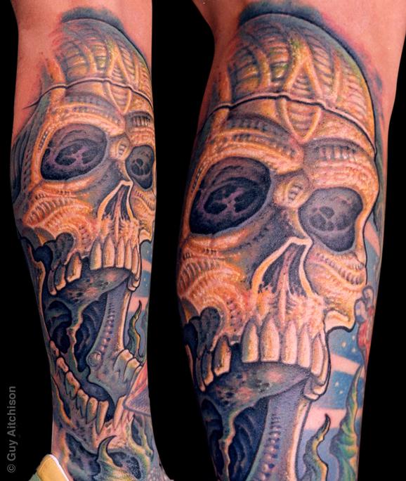 Tattoos - Randy, bio skull - 72600