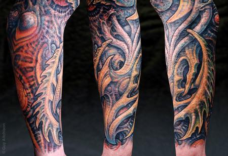 Tattoos - Kevin, burn scar coverup, detail - 71540