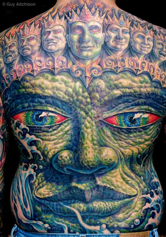 Tattoos - Jay, stone Buddha - 72611