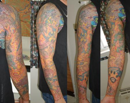 Tattoos - Scott, full sleeve after 4 laser sessions - 71553