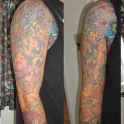 Tattoos - Scott, full sleeve after 4 laser sessions - 71553