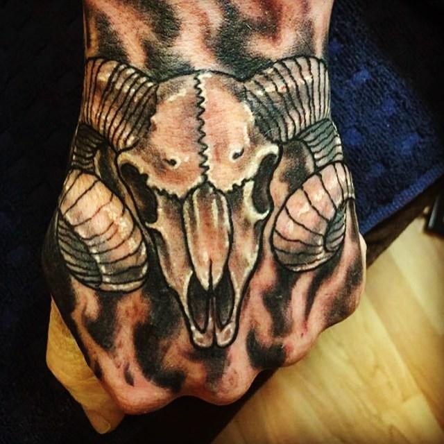 HCFL Tattoo Tattoos Jerome Swanson Ram Skull
