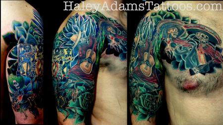 Haley Adams - half sleeve of Mexican paintings