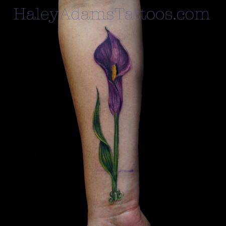 Haley Adams - Cala lily tattoo