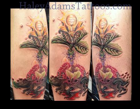 Haley Adams - rat plant pomegranate tattoo