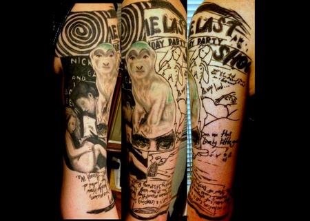 Haley Adams - Nick Caves art, music, and life collage half sleave