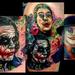 joker batman portrait tattoo leg Tattoo Design Thumbnail