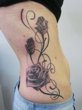 Looking for unique Tattoos Black and Gray Roses Tattoo