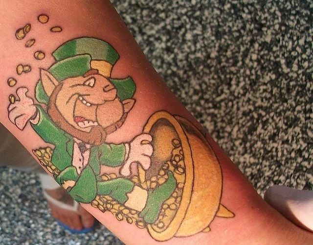 Tattoos - Jeremy Hendrey - Leprechaun Tattoo