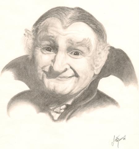 Justin Mariani - Grandpa Munster. Pencil on paper