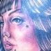 tattoo galleries/ - Female Illustrative Portrait Tattoo