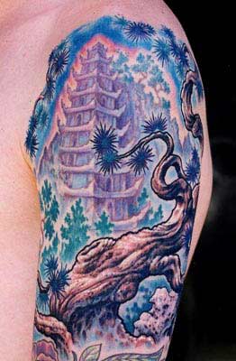 Tattoos - Pagoda - 14345