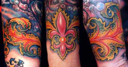 Tattoos - Organic Fleur de Lis - 14802