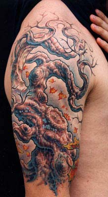 Guy Aitchison : Tattoos : Custom : Late Autumn Tree