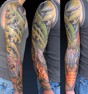 tattoo arm. arm sleeve tattoo.