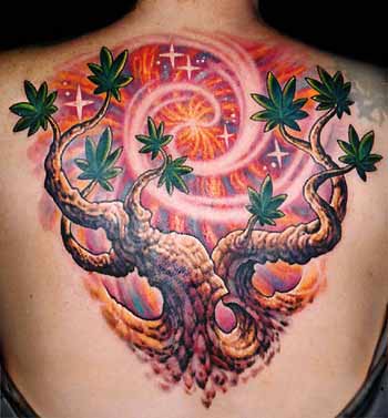 tree tattoos on back. Tree on Back