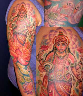 Michele Wortman - Hindu God over Lotus