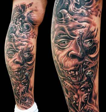 Tattoos - Bio-mech Faces - 13925