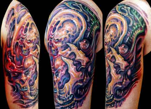 Keyword Galleries Color Tattoos Bio Mech Tattoos Skull Tattoos 