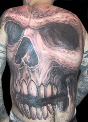 skull tattoo on back. Skull Tattoos,