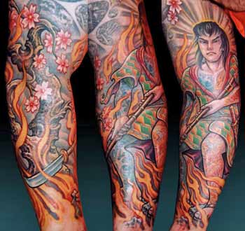 Tattoos - Warrior over Flames - 29416