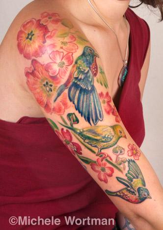 Michele Wortman - Lily bird halfsleeve