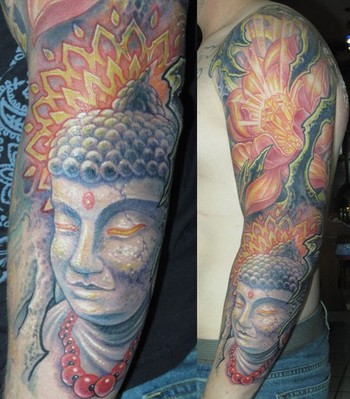 Tattoos - Buddah tattoo sleeve - 47213