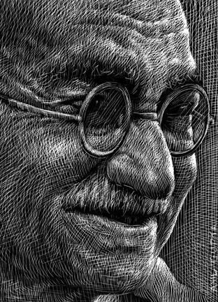 Tattoos - Anil Gupta: Ghandi (detail) - 77543