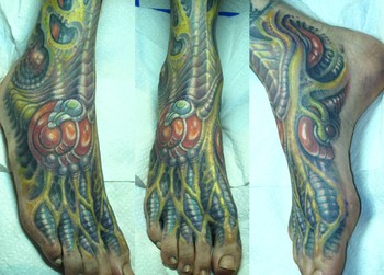 Guy Aitchison - Bio Organic Foot Tattoo