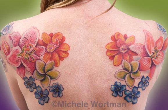 Michele Wortman - Pirkko flower backset