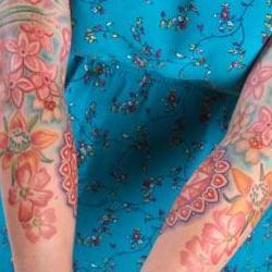 Tattoos - Shauna peacock and flower bodyset - 71359