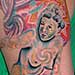 tattoo galleries/ - Figure on Lotus Sleeve