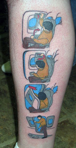 Tattoos - Shawn Hebrank - Aircraft Safety Card