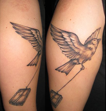 Tattoos Tattoos Fine Line Book Carried by Bird