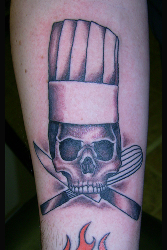 Shawn Hebrank - Skull Chef Tattoo