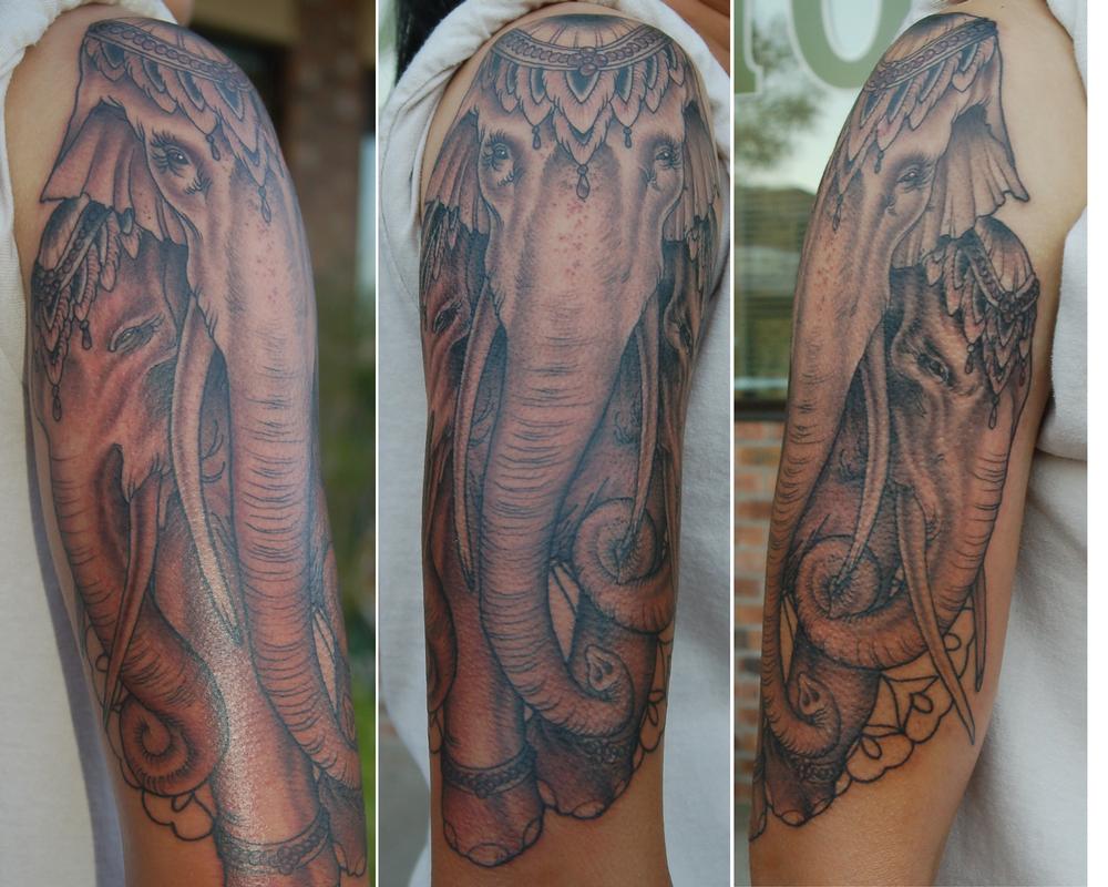 Elephant Tattoo Half Sleeve | elephant half sleeve by chris krapohl tattoonow Elephant Tattoo Half Sleeve | elephant half sleeve by chris krapohl tattoonow