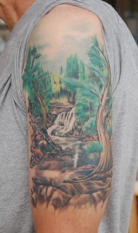nature half sleeve tattoo