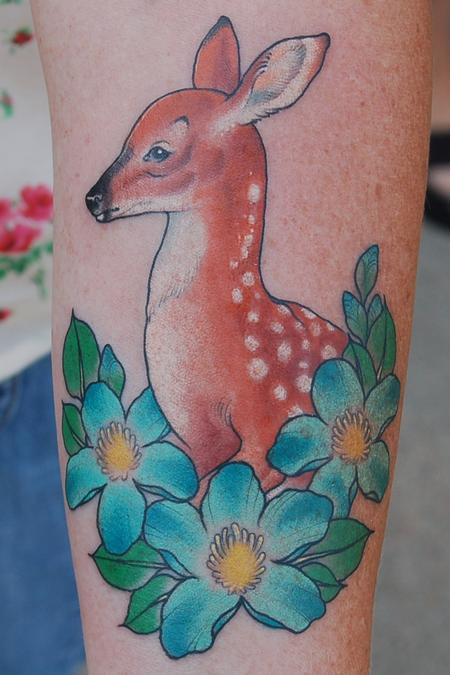 Chris Krapohl - deer with flowers