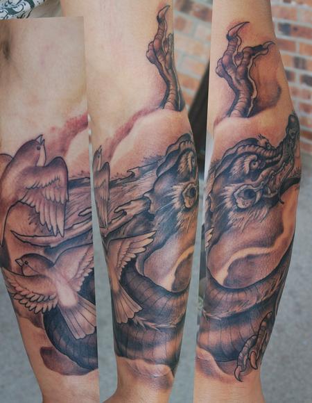 Dragon Sleeve Tattoo Design Thumbnail