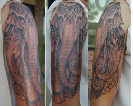 Chris Krapohl - Elephant Half Sleeve