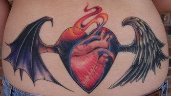 Ben Rettke - Heart with wings tattoo