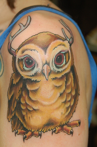 Shawn Hebrank - Baby Antlered Owl