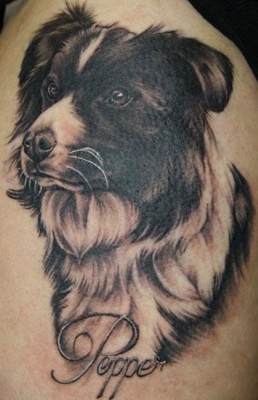 Lianne Moule - Border Collie Dog Tattoo