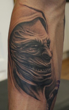 tattoo on face. Tattoos? Demon face