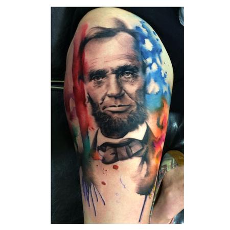 Tattoos - Abe Lincoln Tattoo - 88959