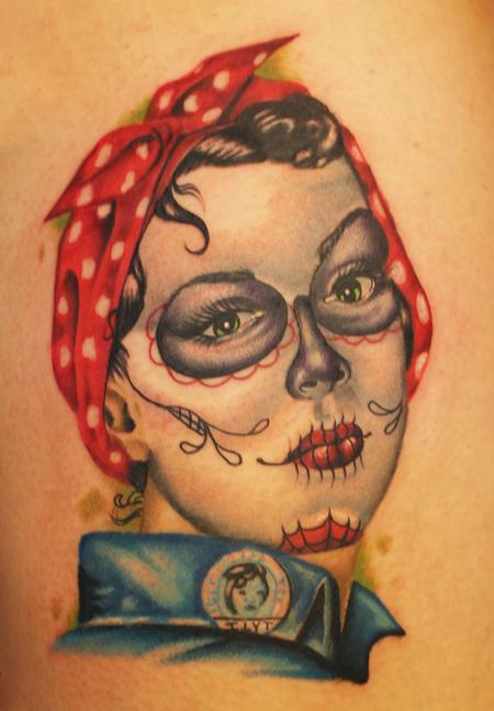 Tattoos - Brian Harris - Day of the Dead Rosie the Riveter